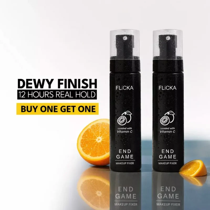 Flicka End Game Vitamin C Makeup Fixer for long-lasting glow, best setting spray price in Pakistan online shopping.