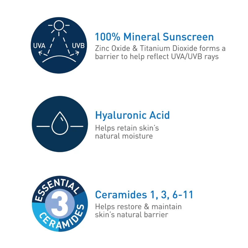 CeraVe 100% Mineral Sunscreen SPF 50 | Shop in Pakistan