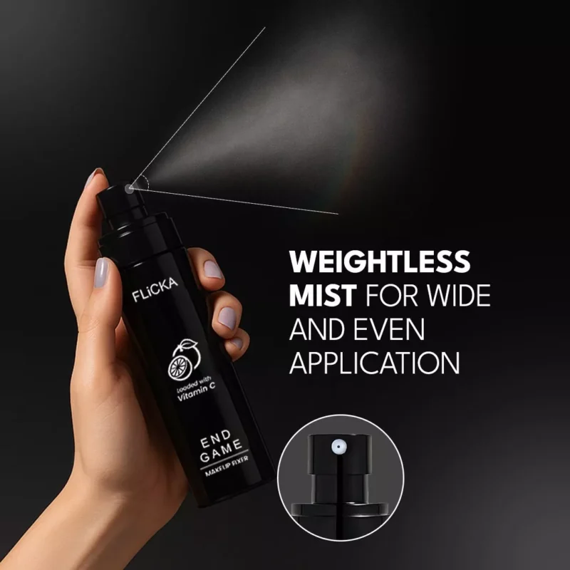 Flicka End Game Vitamin C Makeup Fixer for long-lasting dewy makeup in Pakistan, available for online shopping in Pakistan. - View 4