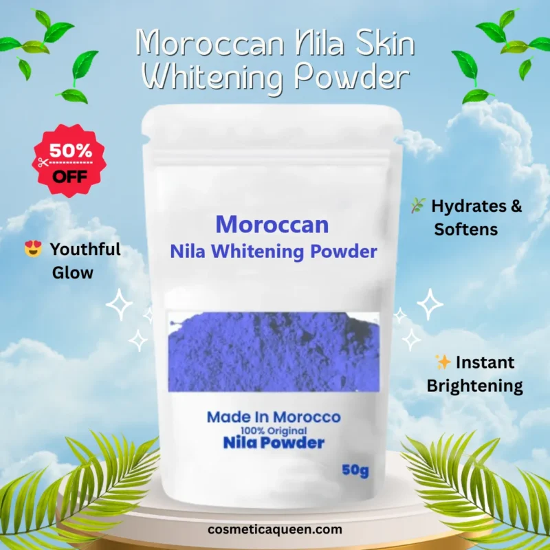 Moroccan Blue Nila Powder Mask for Brightening & Dark Spots